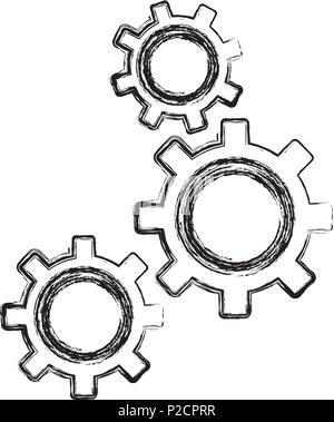 grunge gears engineering industry process background Stock Vector Image ...