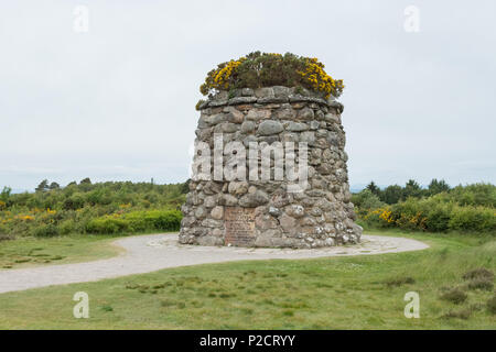 Jacobite Memorial Cairn, Culloden Moor, Culloden Battlefield, Scotland, UK Stock Photo