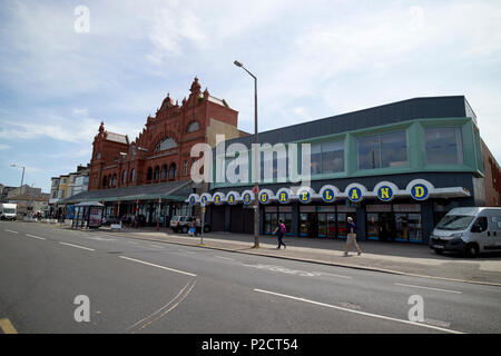 Pleasureland amusement arcade and morecambe winter gardens Morcambe Lancashire England UK Stock Photo