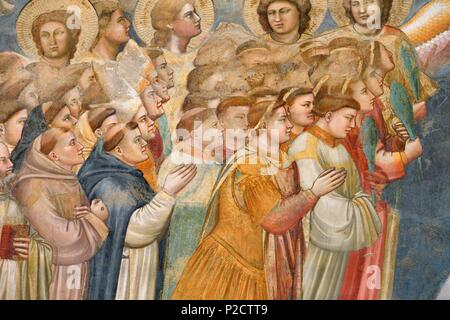 Italy, Venetia, Padova, Padua, Scrovegni chapel, frescoes by Giotto, Last Judgment Stock Photo