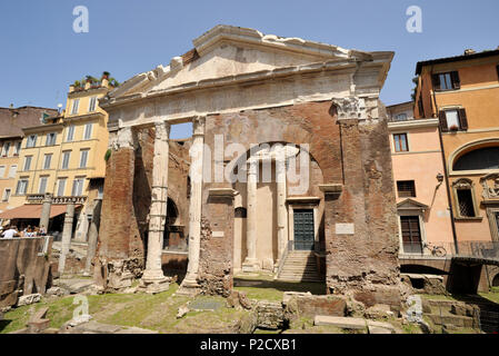 Italy, Rome, Jewish Ghetto, Portico d'Ottavia, Porticus Octaviae Stock Photo