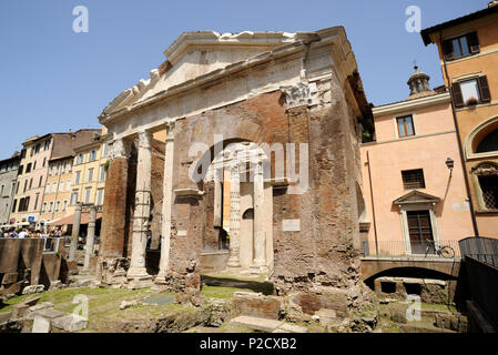 Italy, Rome, Jewish Ghetto, Portico d'Ottavia, Porticus Octaviae Stock Photo