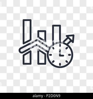 real time analytics vector icon isolated on transparent background, real time analytics logo concept Stock Vector