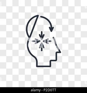 Mind closed vector icon isolated on transparent background, Mind closed logo concept Stock Vector