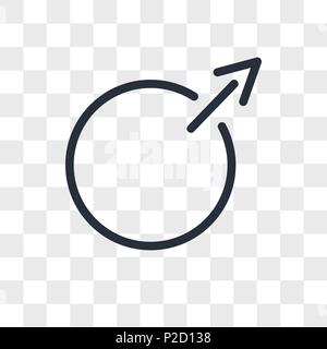 Mars vector icon isolated on transparent background, Mars logo concept Stock Vector