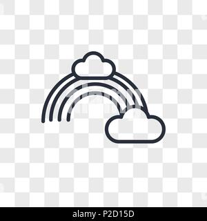 Rainbow vector icon isolated on transparent background, Rainbow logo concept Stock Vector