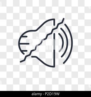 noise uction vector icon isolated on transparent background, noise uction logo concept Stock Vector
