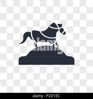 Horse vector icon isolated on transparent background, Horse logo concept Stock Vector