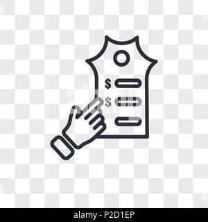 Choosing spa treatments option by cost vector icon isolated on transparent background, Choosing spa treatments option by cost logo concept Stock Vector