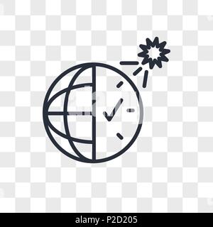 daylight savings vector icon isolated on transparent background, daylight savings logo concept Stock Vector