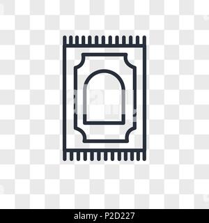 Praying Mat vector icon isolated on transparent background, Praying Mat logo concept Stock Vector