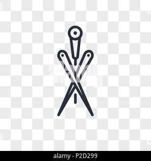 Acupuncture needles vector icon isolated on transparent background, Acupuncture needles logo concept Stock Vector