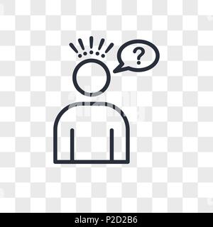 misunderstanding vector icon isolated on transparent background, misunderstanding logo concept Stock Vector