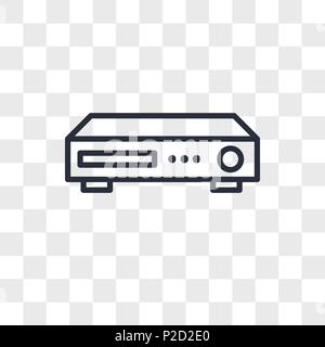 dvr vector icon isolated on transparent background, dvr logo concept Stock Vector