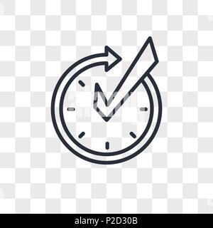 realtime vector icon isolated on transparent background, realtime logo concept Stock Vector