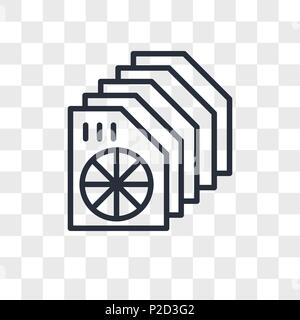 heat sink vector icon isolated on transparent background, heat sink logo concept Stock Vector
