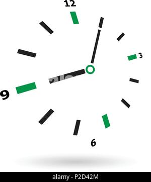 clock face on white background Stock Vector Image & Art - Alamy