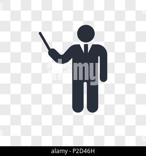 Elegant director vector icon isolated on transparent background, Elegant director logo concept Stock Vector