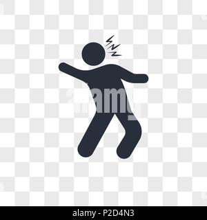 Knock Down vector icon isolated on transparent background, Knock Down logo concept Stock Vector