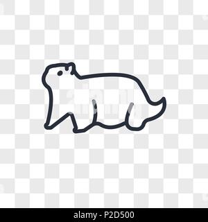 groundhog vector icon isolated on transparent background, groundhog logo concept Stock Vector