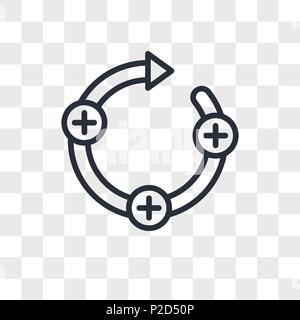 feedback loop vector icon isolated on transparent background, feedback loop logo concept Stock Vector