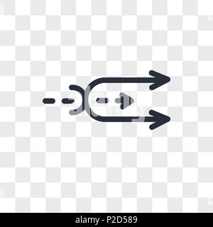 Shuffle vector icon isolated on transparent background, Shuffle logo concept Stock Vector