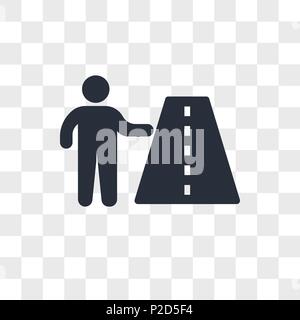 Person calling a Taxi vector icon isolated on transparent background, Person calling a Taxi logo concept Stock Vector