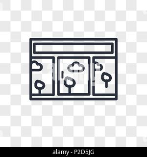 Window vector icon isolated on transparent background, Window logo concept Stock Vector