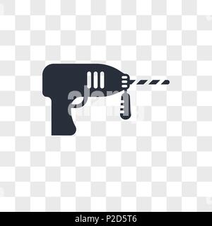 Driller vector icon isolated on transparent background, Driller logo concept Stock Vector