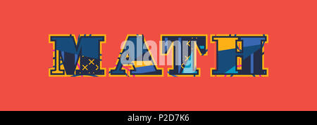 The word MATH concept written in colorful abstract typography Stock ...