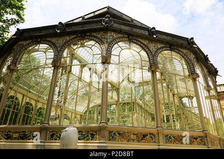 Palacio Cristal, Parque del Buen Retiro, Madrid Spain Stock Photo