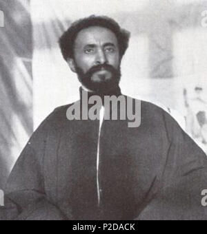 The Ethiopian Emperor Haile Selassie in his coronation robes Stock ...