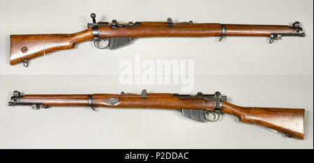 English: Lee-Enfield No 4 Mk I rifle, made in 1943. Caliber .303' British.  From the collections of Armémuseum (Swedish Army Museum), Stockholm,  Sweden. . Armémuseum (The Swedish Army Museum) 30 Lee-Enfield