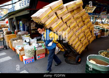 South Korea, Seoul, dried fish market Stock Photo