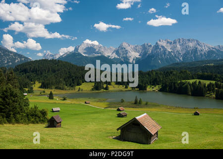 Geroldsee, Wagenbruechsee, Kruen, near Garmisch-Partenkirchen, Upper Bavaria, Bavaria, Germany Stock Photo