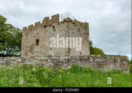 Cresswell Pele Tower, Northumberland, England Stock Photo