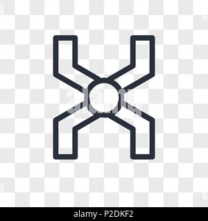 Freedom vector icon isolated on transparent background, Freedom logo concept Stock Vector