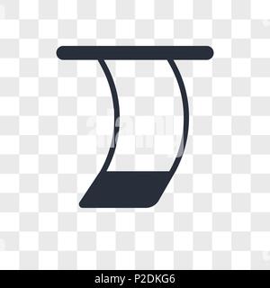 Trapeze vector icon isolated on transparent background, Trapeze logo concept Stock Vector