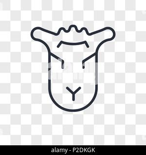 Lamb of God vector icon isolated on transparent background, Lamb of God logo concept Stock Vector