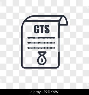 gst vector icon isolated on transparent background, gst logo concept Stock Vector