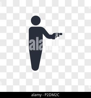 Revolver - russian roulette game - risk concept Stock Vector