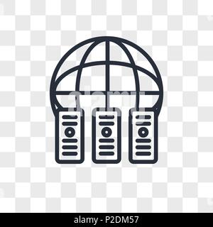 colocation vector icon isolated on transparent background, colocation logo concept Stock Vector