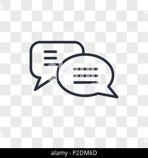 Chatting vector icon isolated on transparent background, Chatting logo concept Stock Vector