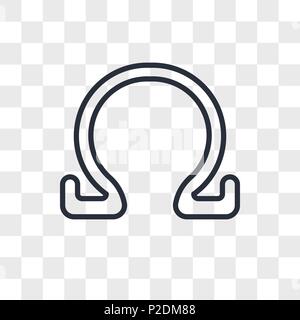 ohm vector icon isolated on transparent background, ohm logo concept Stock Vector
