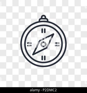 Compass vector icon isolated on transparent background, Compass logo concept Stock Vector