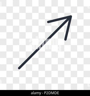 Diagonal vector icon isolated on transparent background, Diagonal logo concept Stock Vector