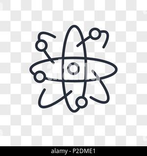 Atom vector icon isolated on transparent background, Atom logo concept Stock Vector