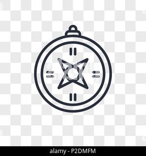 Compass vector icon isolated on transparent background, Compass logo concept Stock Vector