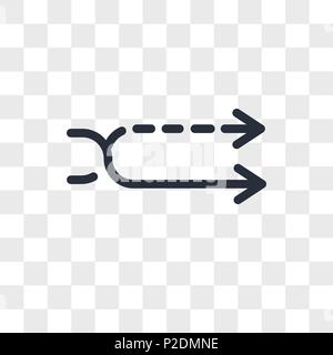 Shuffle vector icon isolated on transparent background, Shuffle logo concept Stock Vector