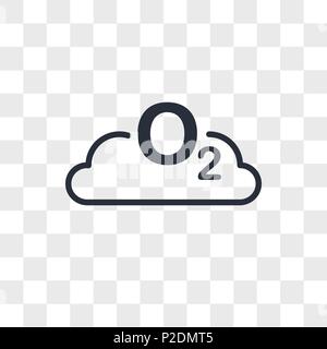 o2 vector icon isolated on transparent background, o2 logo concept Stock Vector